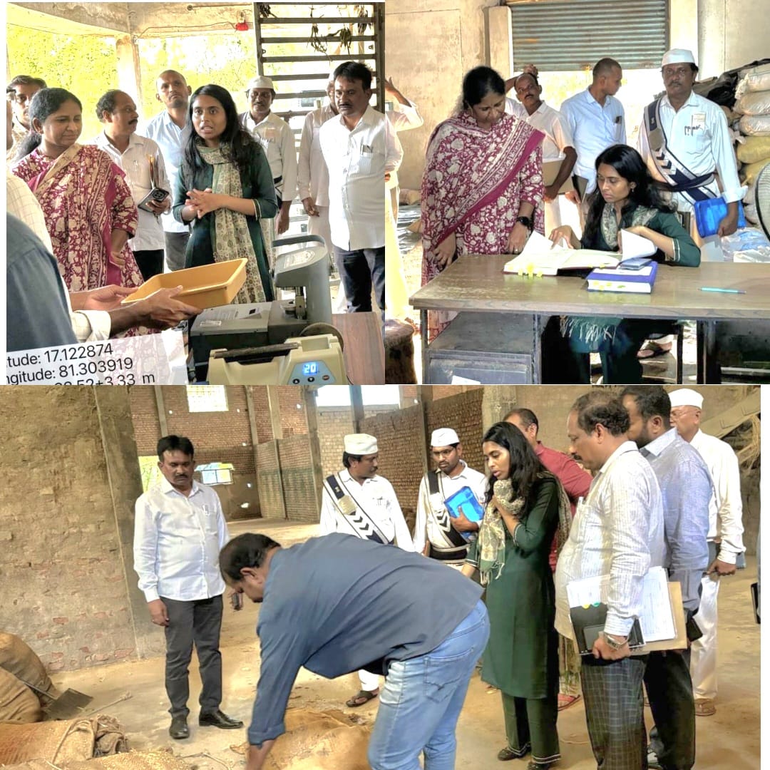 రైస్ మిల్లును, ఎంఎల్ఎస్ పాయింట్ ను ఆకస్మిక తనిఖీ చేసిన జెసి పి.ధాత్రి రెడ్డి.. రైస్ మిల్లును, ఎంఎల్ఎస్ పాయింట్ ను ఆకస్మిక తనిఖీ చేసిన జెసి పి.ధాత్రి రెడ్డి..