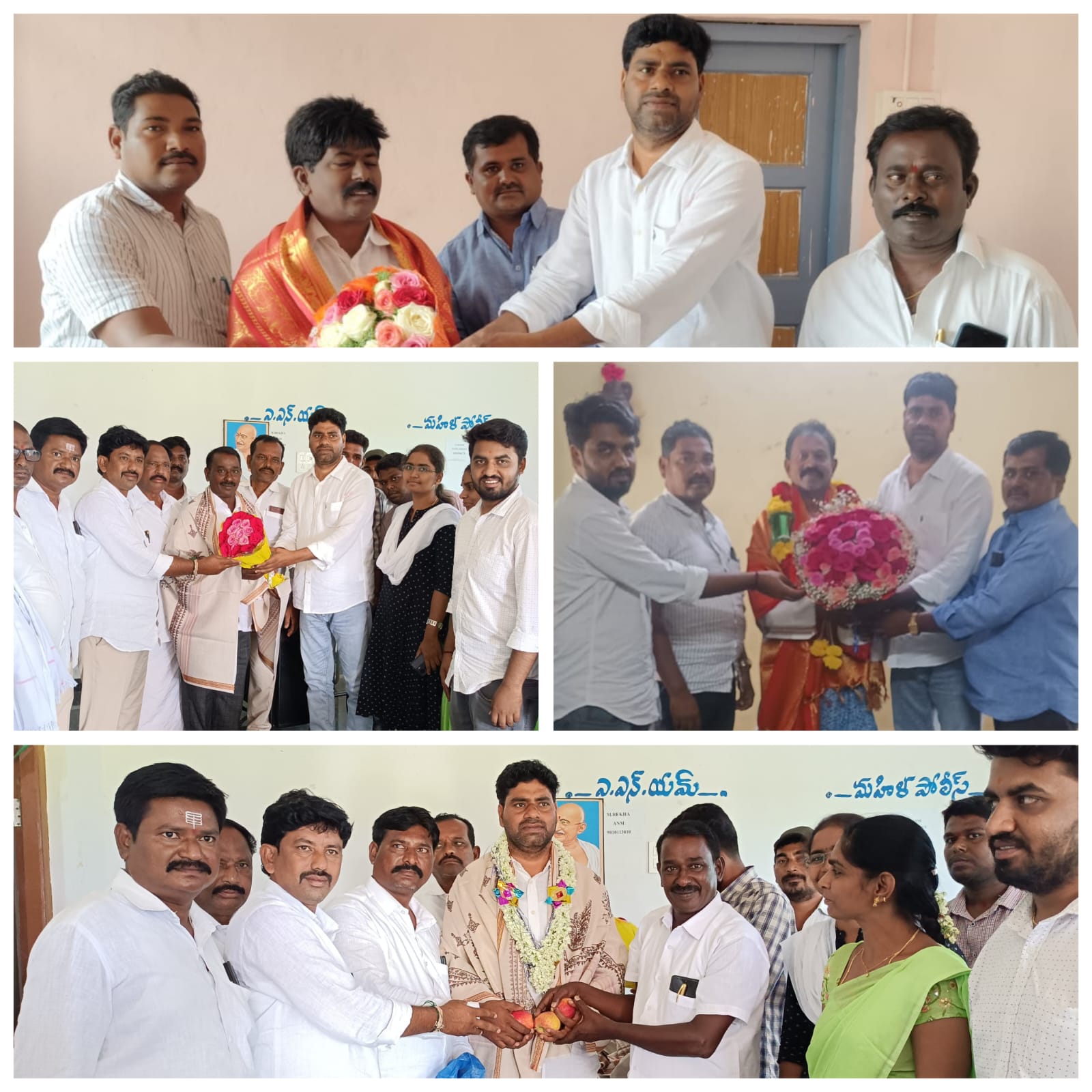 ప్రజా ప్రతినిధులను మర్యాదపూర్వకంగా కలిసిన పంచాయతీ కార్యదర్శులు
