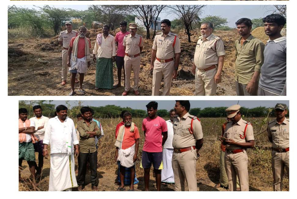 గడ్డి వాము దగ్ధం స్థలాన్ని పరిశీలించిన సిఐ గడ్డి వాము దగ్ధం స్థలాన్ని పరిశీలించిన సిఐ