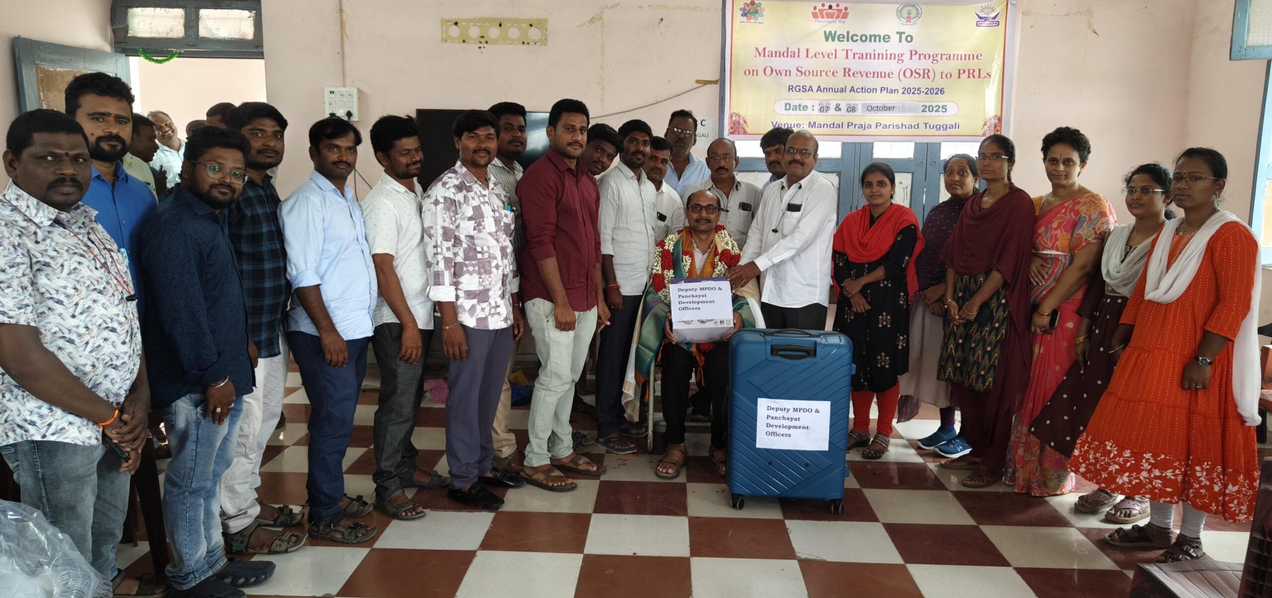  ఎస్.ఎం భాషకు సన్మానం ఎంపీడీవో గా పదోన్నతి