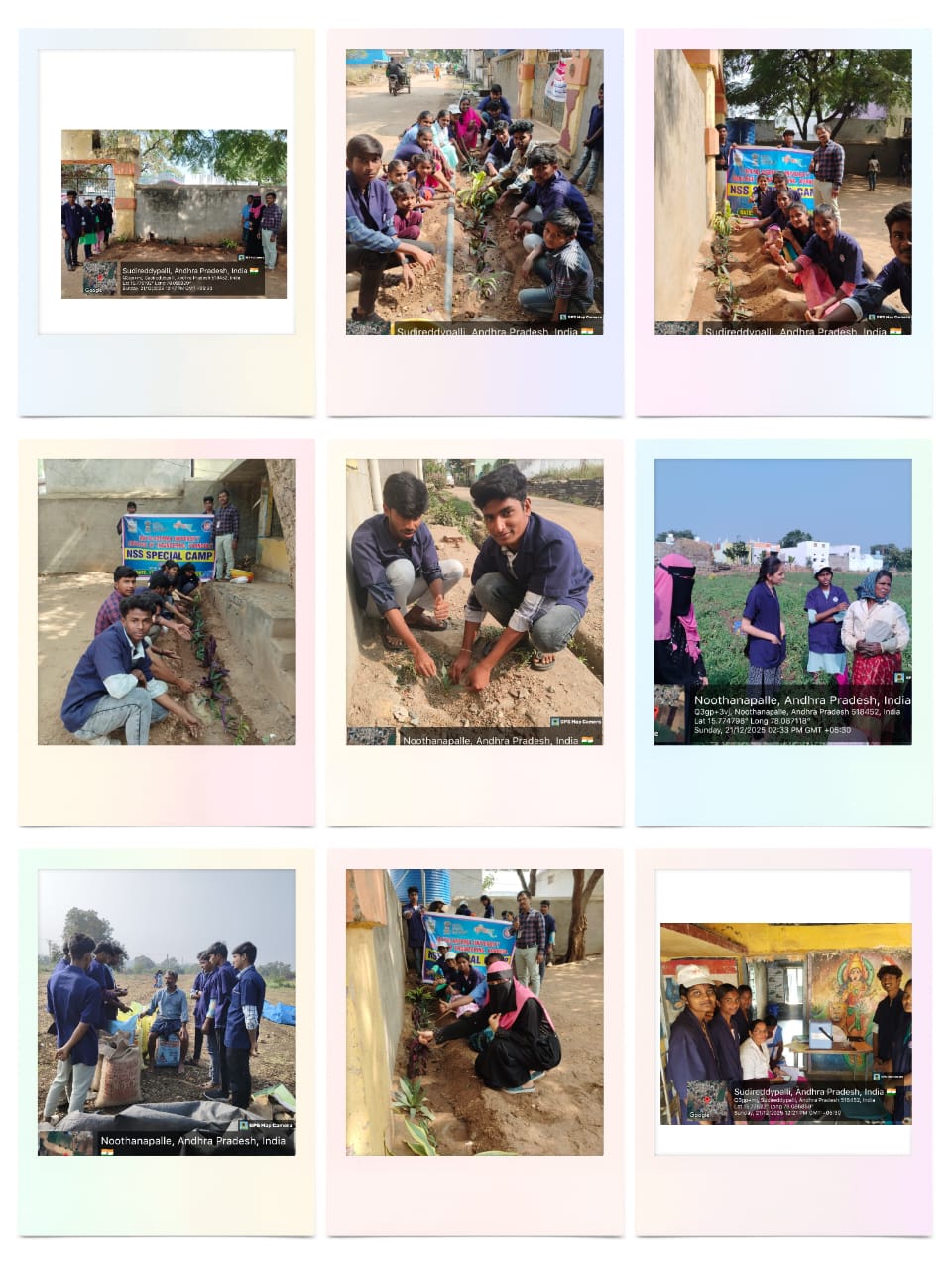 నూతనపల్లి పాఠశాల పరిసరాలలో మొక్కలు నాటిన ఆర్ యు NSS యూనిట్ 5 వాలంటీర్లు