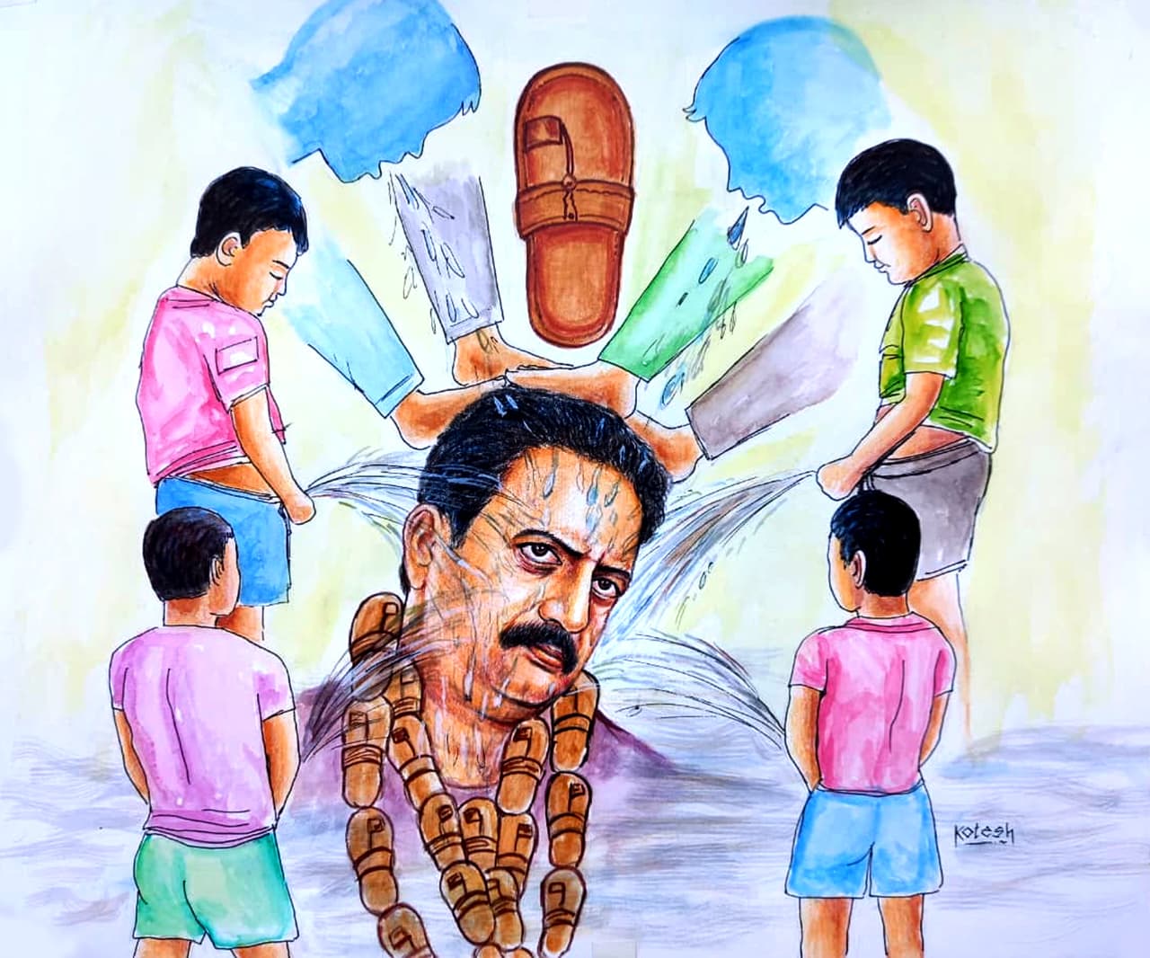 నటుడు ప్రకాష్ రాజు పై వ్యతిరేకంగా  వినూత్నంగా చిత్రం